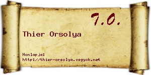 Thier Orsolya névjegykártya